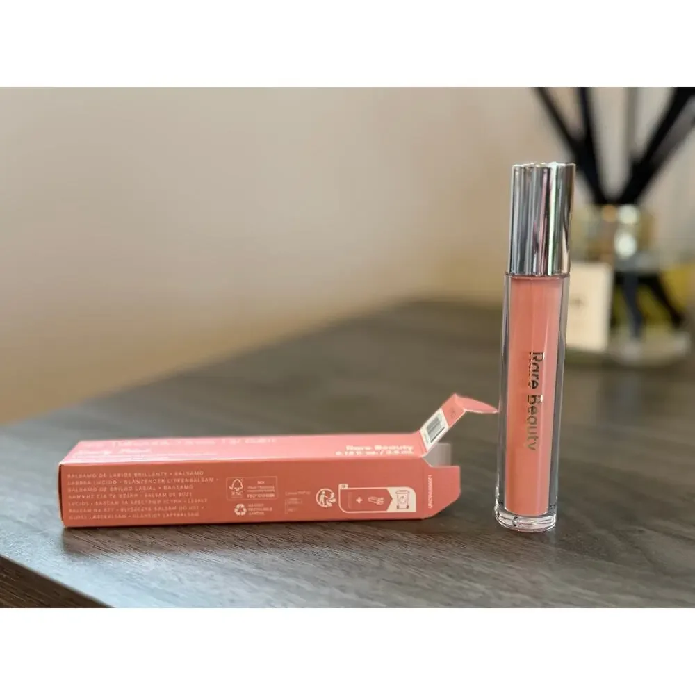 Rare Beauty Stay Vulnerable Glossy Lip Balm Nearly Petal 3.8mL NEW IN BOX